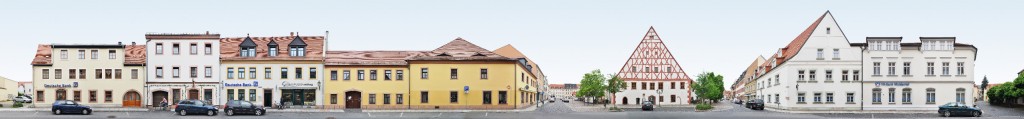 Grimma Rathaus und Markt Panorama